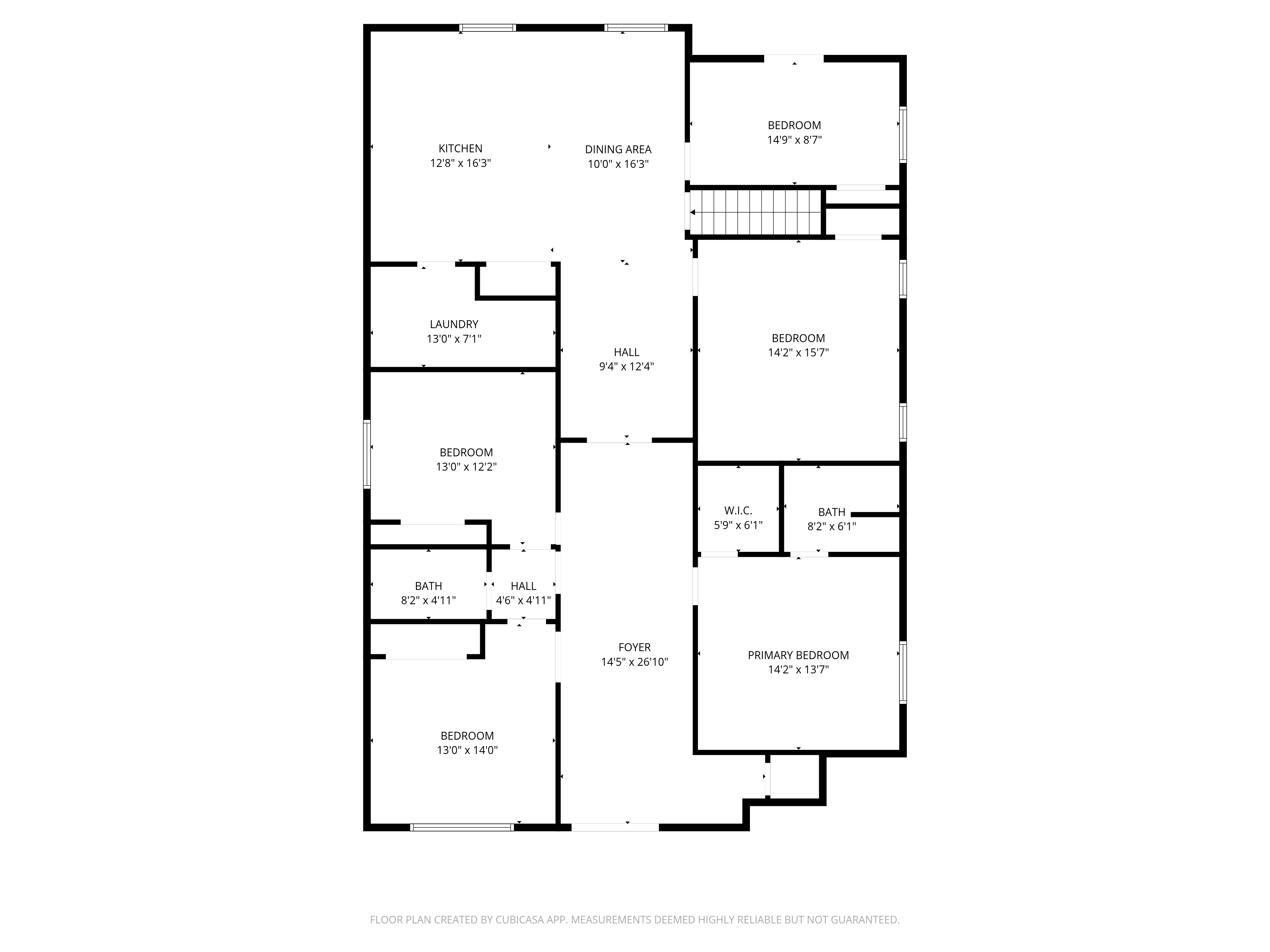 Upstairs floorplan